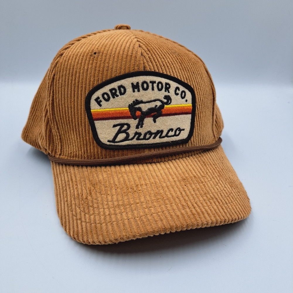 Ford Motor Co. Vintage Bronco Caramel-Colored Corduroy Snapback Hat
